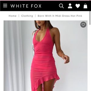 Brand new white fox dress